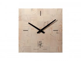 Часы настенные SLT 5196 CHESS WHITE WOOD в Ярково - yarkovo.mebel-nsk.ru | фото