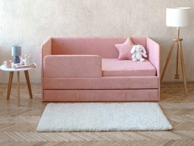 Диван-кровать Happy (коралловый) в Ярково - yarkovo.mebel-nsk.ru | фото