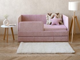 Диван-кровать Happy (розовый) в Ярково - yarkovo.mebel-nsk.ru | фото