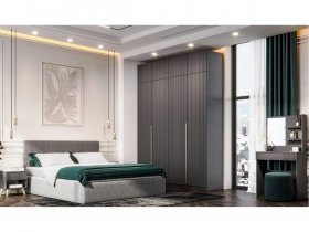 Гардеробная Эккервуд (графит) в Ярково - yarkovo.mebel-nsk.ru | фото