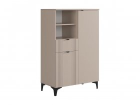 Комод 2 Рич (кашемир/фрапучино матовый/черный) в Ярково - yarkovo.mebel-nsk.ru | фото