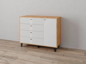 Комод «Катрин-13» (дуб крафт золотой/карбон фарфор) в Ярково - yarkovo.mebel-nsk.ru | фото