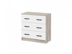 Комод КМ-02 Ронда (дуб крафт серый/дуб крафт белый) в Ярково - yarkovo.mebel-nsk.ru | фото