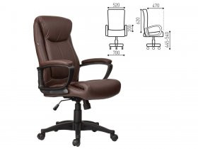 Кресло офисное BRABIX Enter EX-511, коричневое в Ярково - yarkovo.mebel-nsk.ru | фото