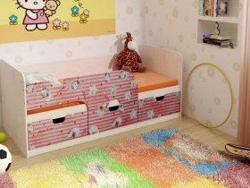 Кровать детская с ящиками 1,86 Минима Hello Kitty в Ярково - yarkovo.mebel-nsk.ru | фото