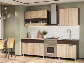 Кухонный гарнитур Босфор 2,0м (дуб сонома/венге) в Ярково - yarkovo.mebel-nsk.ru | фото