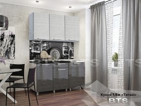 Кухонный гарнитур Титан 1,5 м в Ярково - yarkovo.mebel-nsk.ru | фото