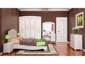 Модульная спальня Каролина в Ярково - yarkovo.mebel-nsk.ru | фото