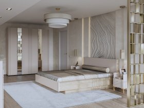 Модульная спальня Одетта (дуб эндгрей/меланж) в Ярково - yarkovo.mebel-nsk.ru | фото