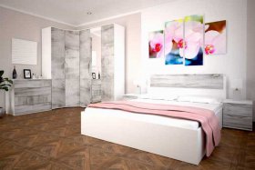 Модульная спальня Сорренто в Ярково - yarkovo.mebel-nsk.ru | фото