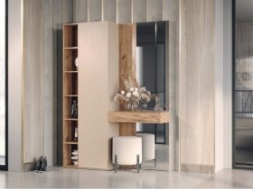 Прихожая Ева (кашемир/дуб вотан) в Ярково - yarkovo.mebel-nsk.ru | фото
