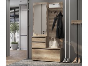 Прихожая ПР-04 Энигма (венге/дуб каньон) в Ярково - yarkovo.mebel-nsk.ru | фото
