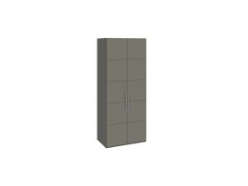 Шкаф для одежды с 2 дверями Наоми (джут/фон серый) СМ-208.07.03 в Ярково - yarkovo.mebel-nsk.ru | фото