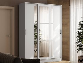 Шкаф-купе 1,6м «Стиль-2» (белый) в Ярково - yarkovo.mebel-nsk.ru | фото