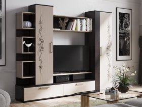 Стенка «Дакота» (венге/дуб молочный) в Ярково - yarkovo.mebel-nsk.ru | фото