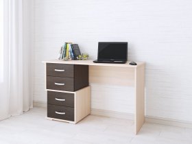 Стол письменный Сити-2 (венге/дуб молочный) в Ярково - yarkovo.mebel-nsk.ru | фото