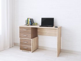 Стол письменный Сити-2 (ясень шимо темный/дуб сонома) в Ярково - yarkovo.mebel-nsk.ru | фото