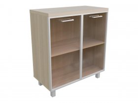 Тумба 2 двери со стеклом (бронза) Президент-ПРО Пр502 в Ярково - yarkovo.mebel-nsk.ru | фото